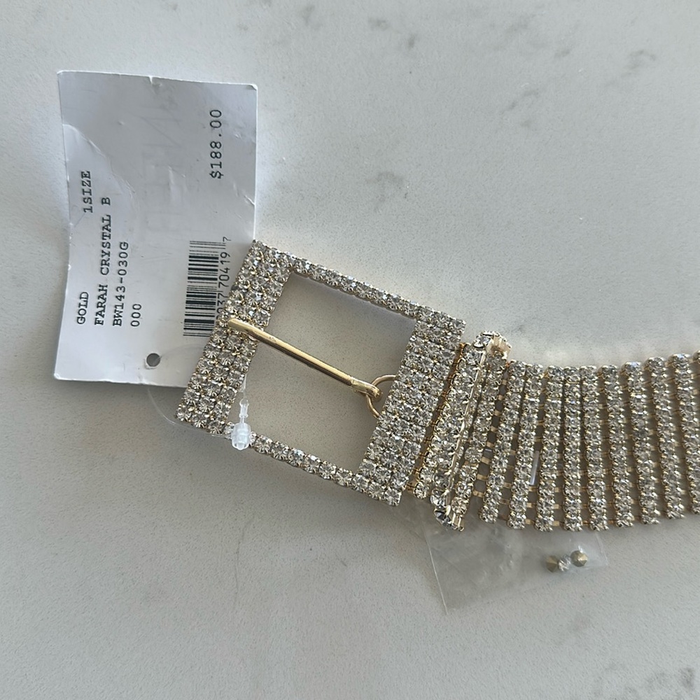 Gold Crystal Rhinestone Belt Intermix - Picture 3 of 6